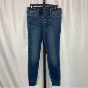 Hollister High Rise Crop Super Skinny Jeans, sz 5